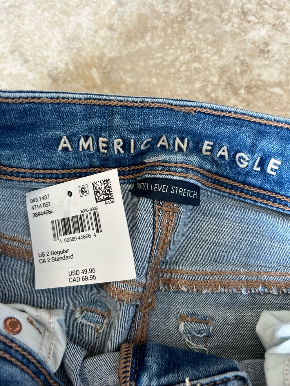 American Eagle Next Level Stretch Bootcut Jeans Size 2 Regular NWT - Picture 4 of 7